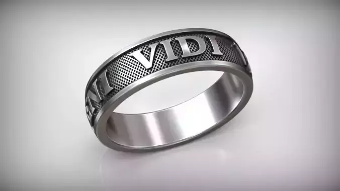 Caesar Amulet Ring Veni Vidi Vici 3D print model