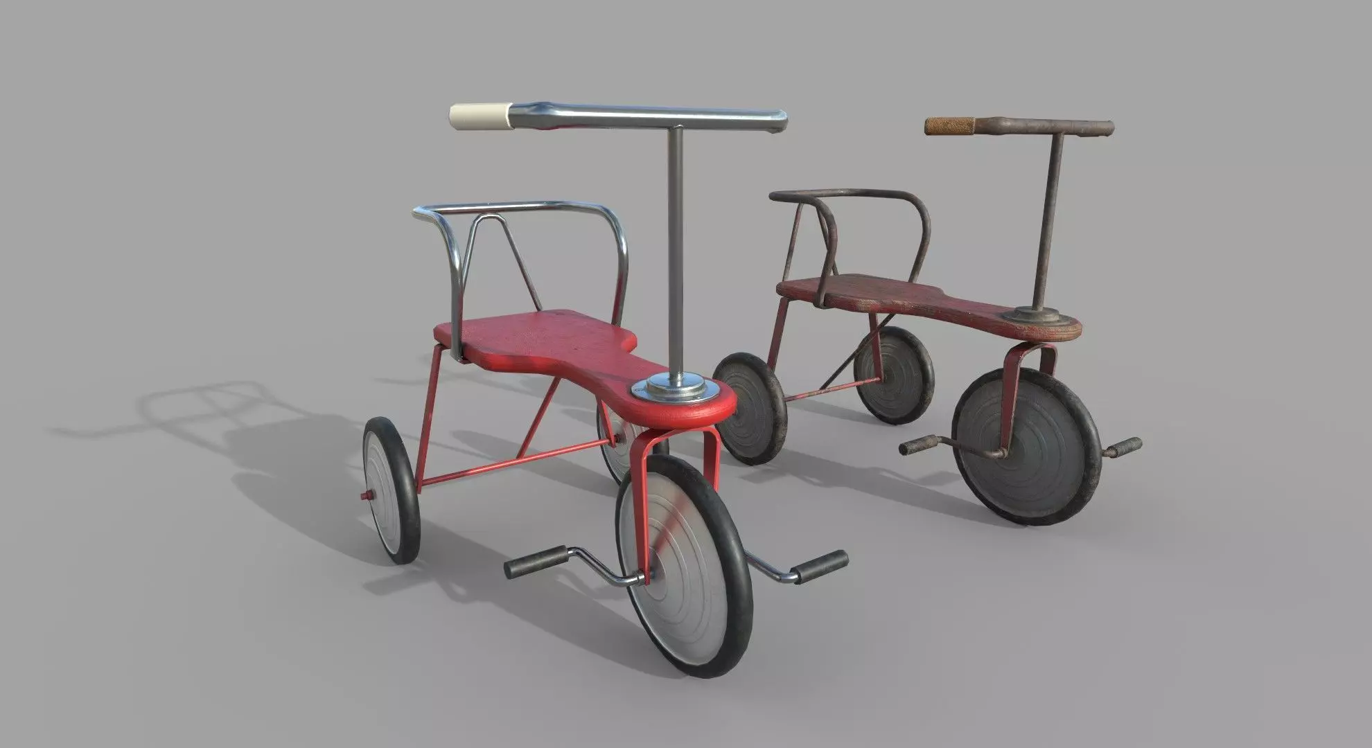 Retro bike Low-poly 3D model