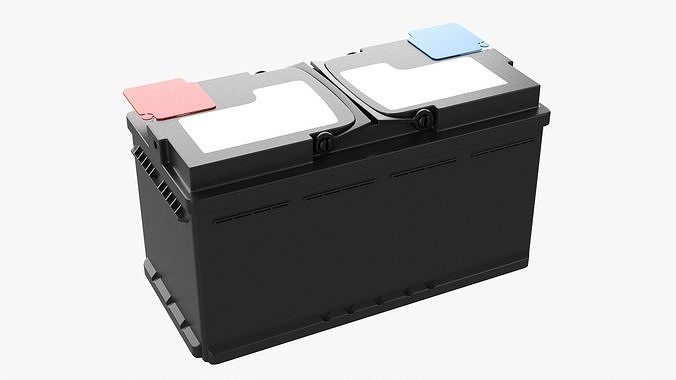 Car battery 03 3D model 3