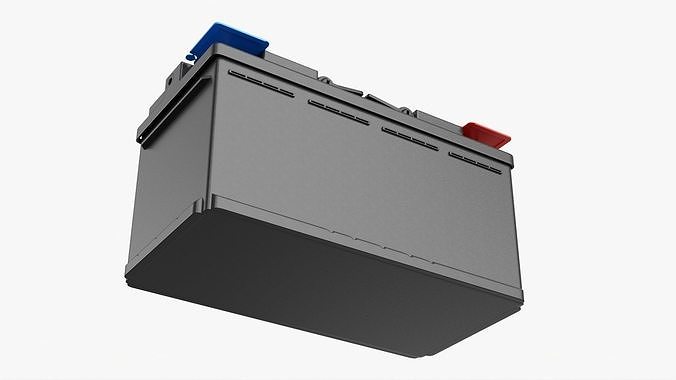 Car battery 03 3D model 4