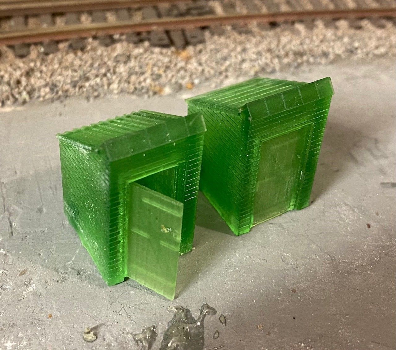 Model Railway Brick Garden Toilet 3D print model_3