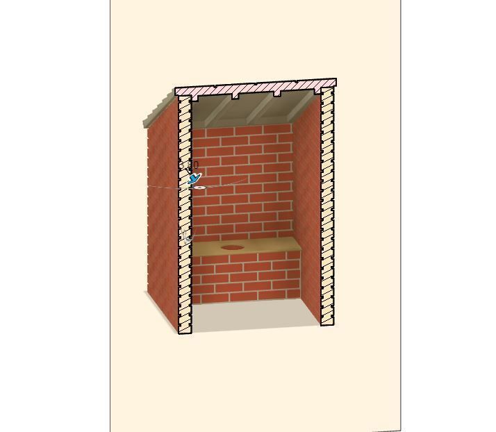 Model Railway Brick Garden Toilet 3D print model_12