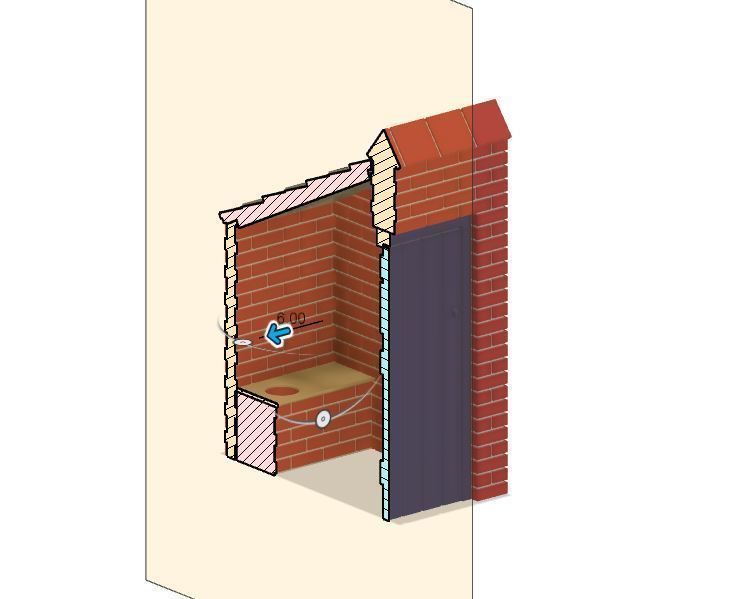 Model Railway Brick Garden Toilet 3D print model_11
