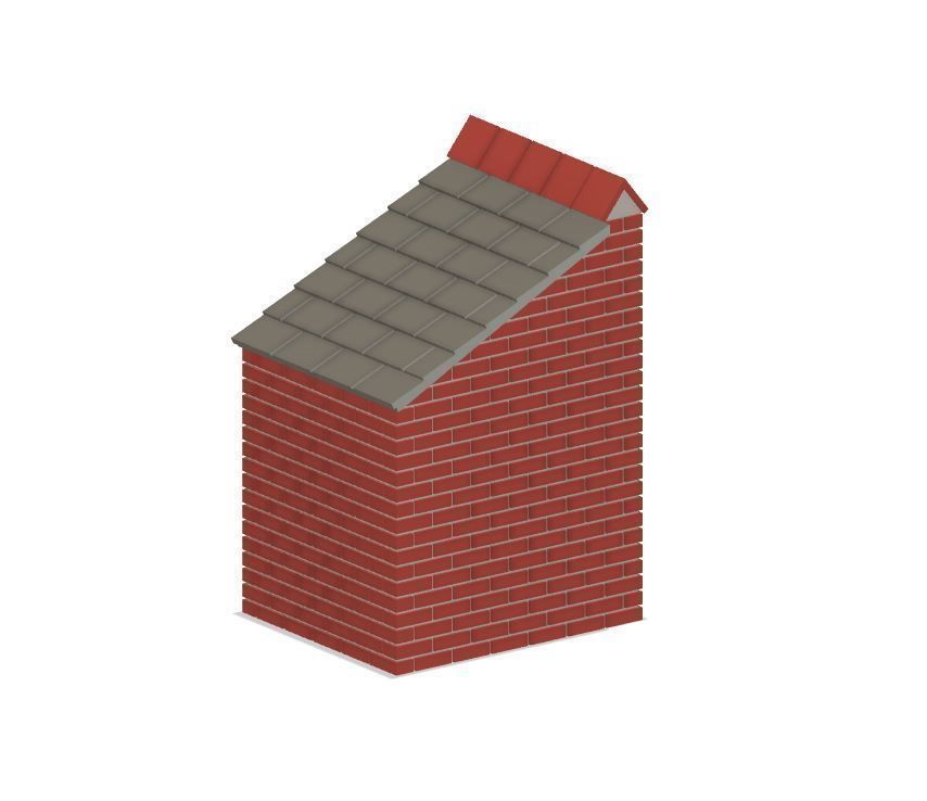 Model Railway Brick Garden Toilet 3D print model_5