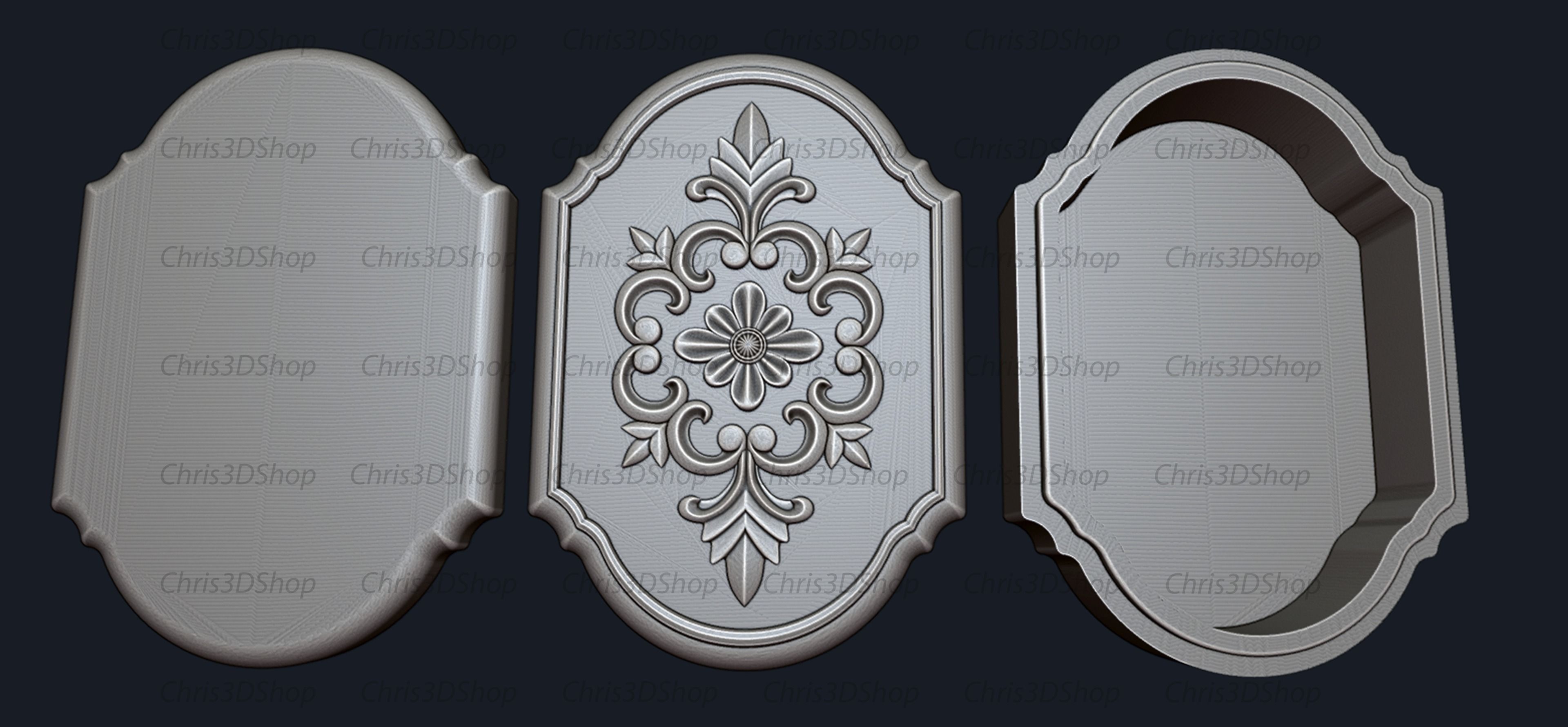 Jewelry Box -3D STL for CNC and 3D Printer 3D print model_1