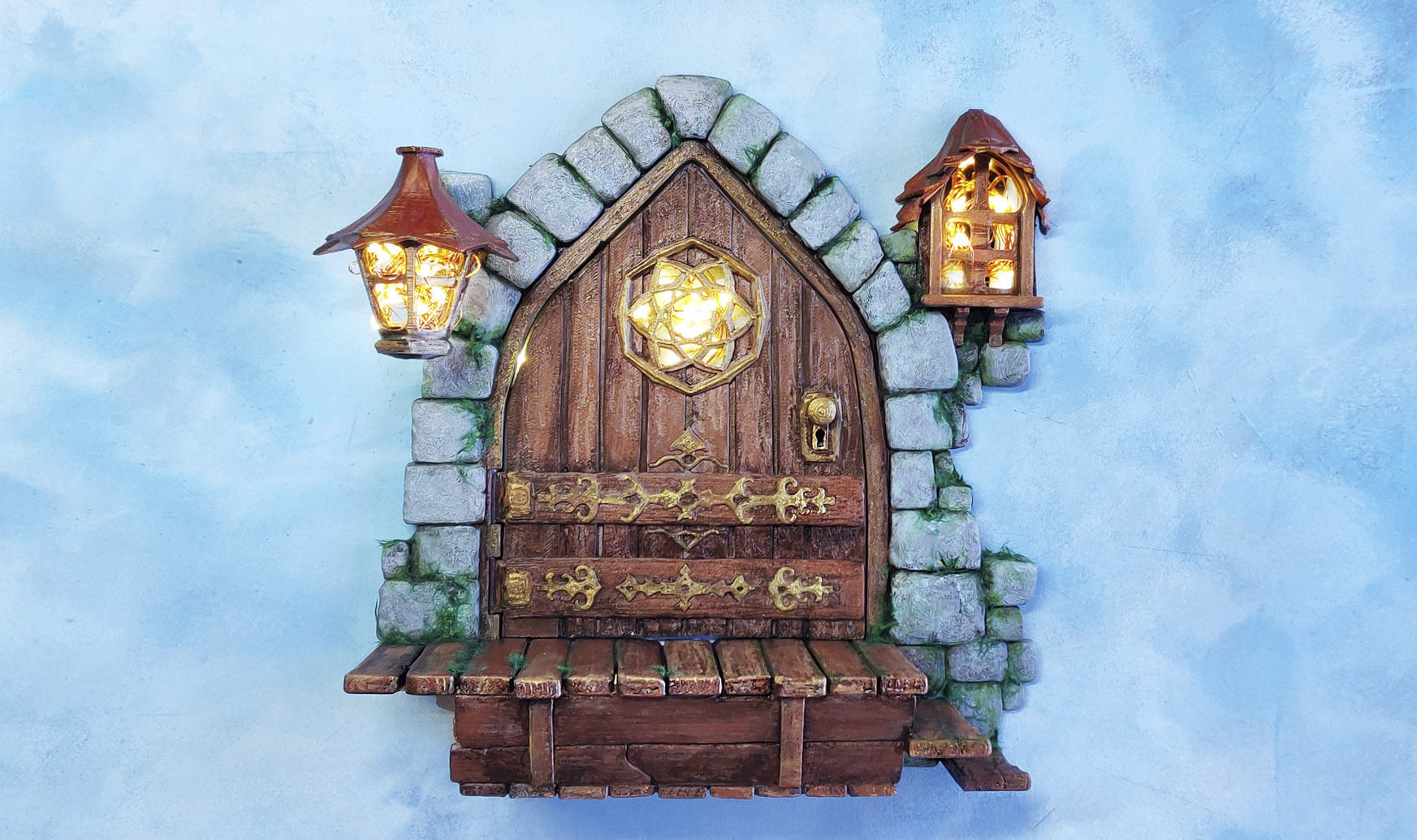 MEDIEVAL DOOR - LIGHT 3D print model_8
