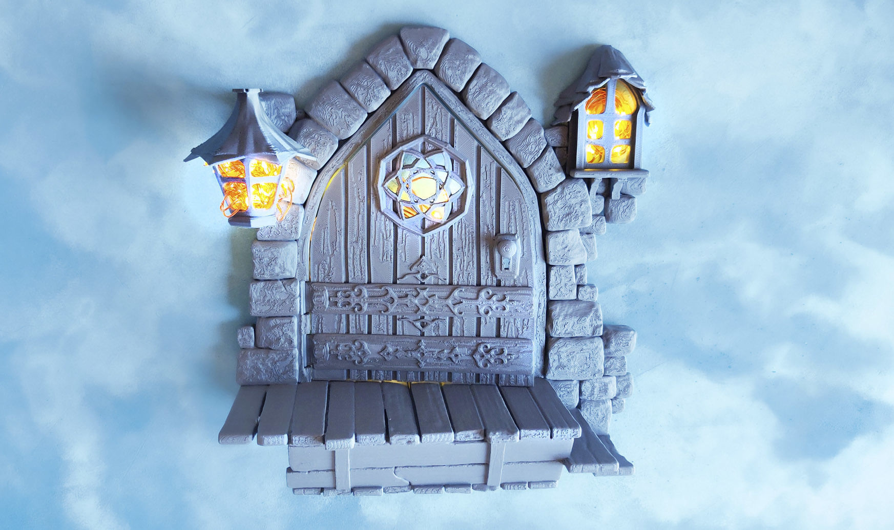 MEDIEVAL DOOR - LIGHT 3D print model_11