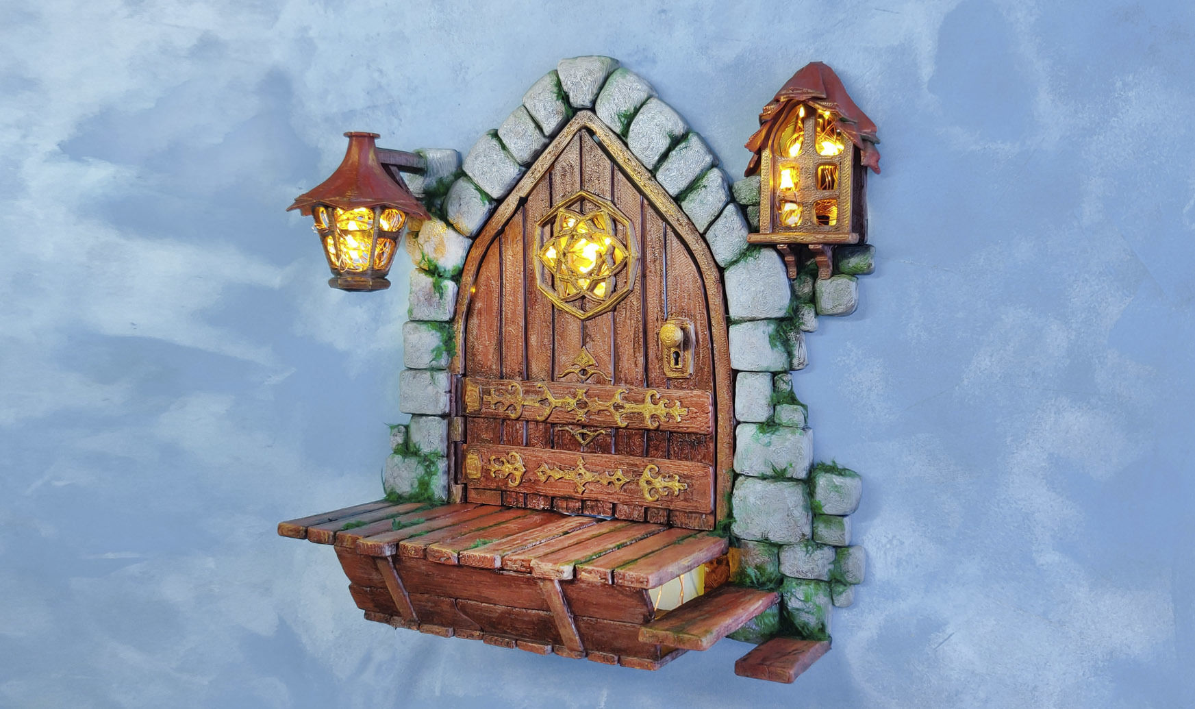 MEDIEVAL DOOR - LIGHT 3D print model_9
