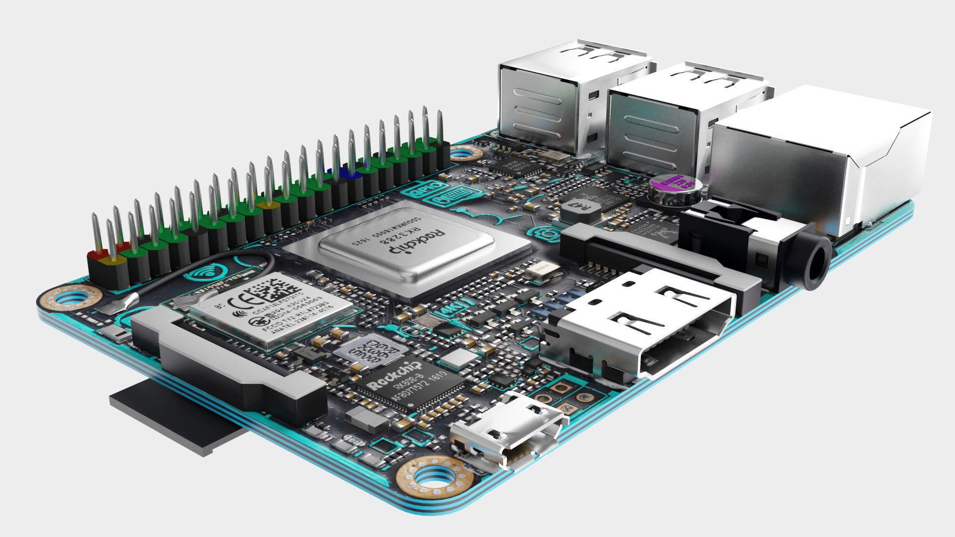 Asus Thinker board 3D model_2