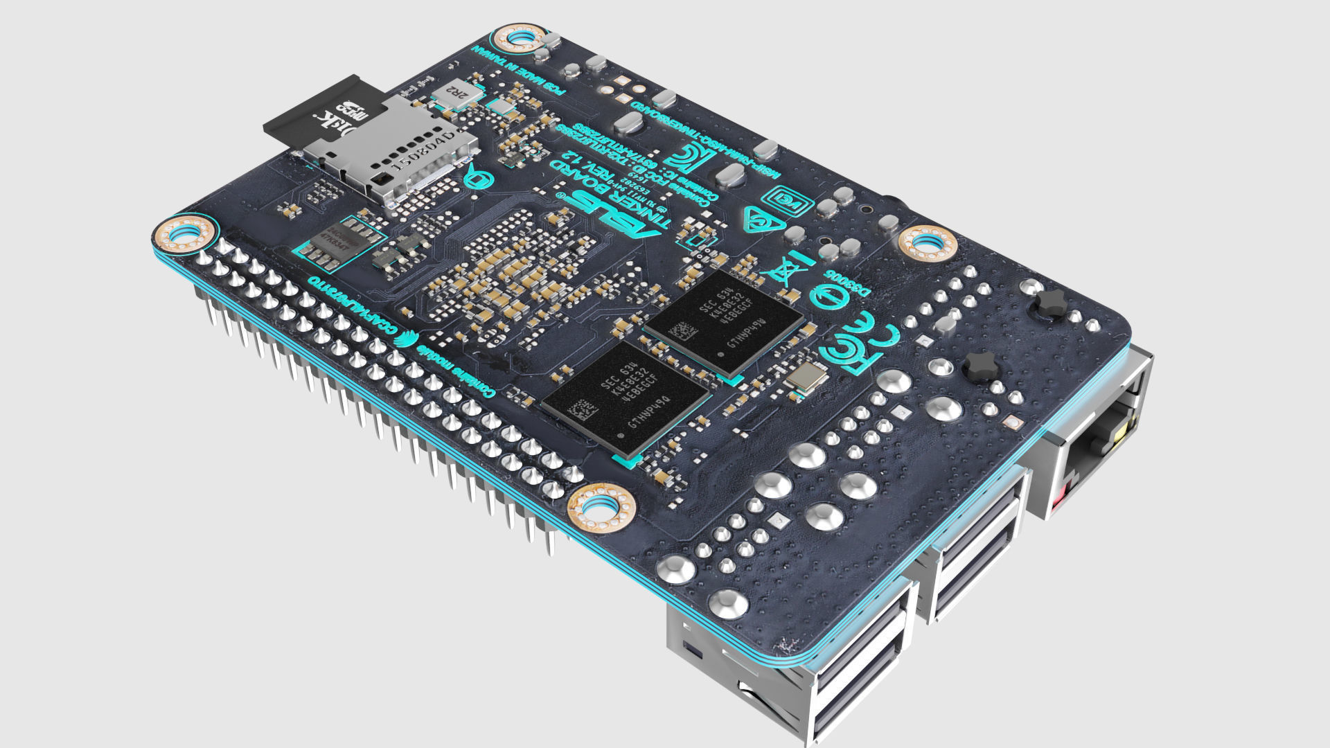 Asus Thinker board 3D model_1