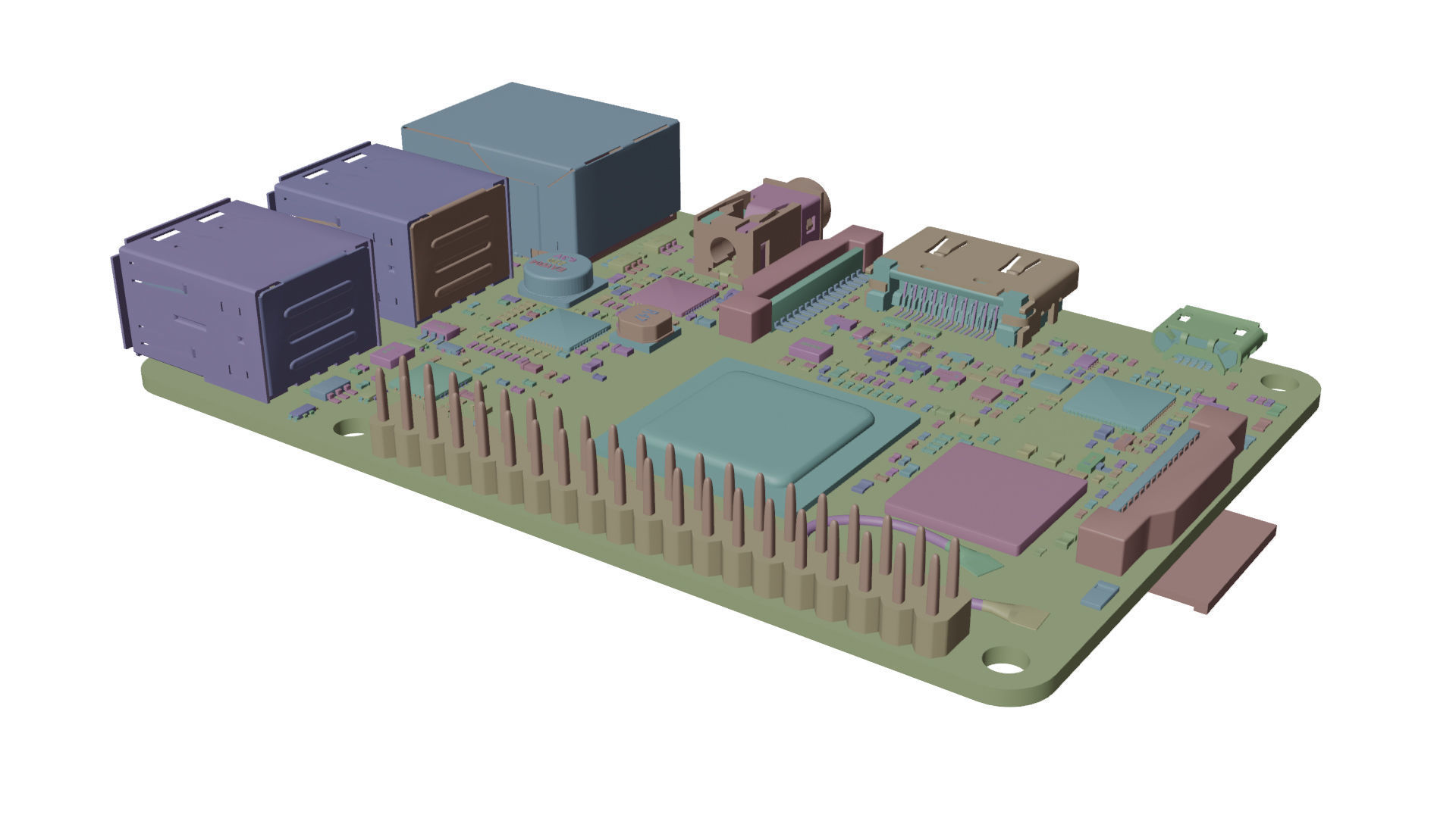 Asus Thinker board 3D model_12