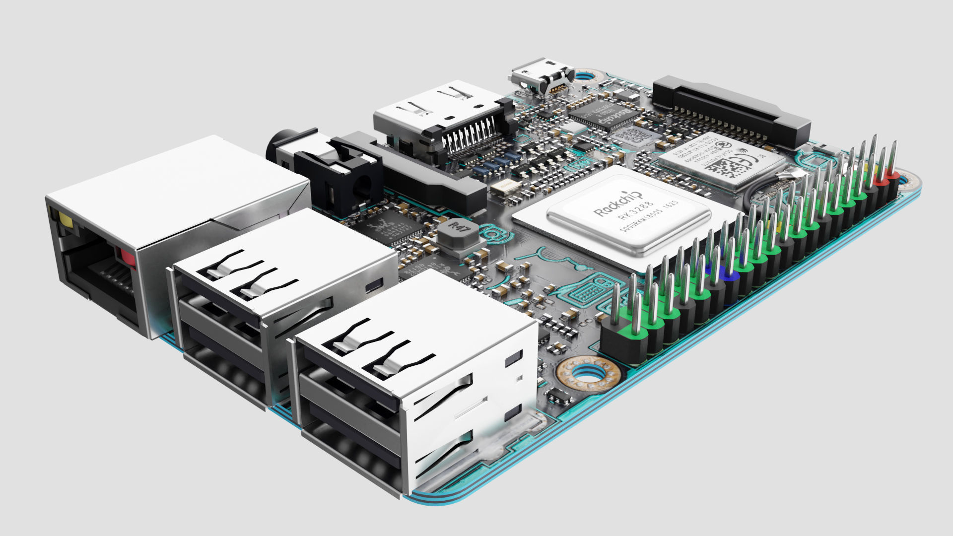 Asus Thinker board 3D model_6