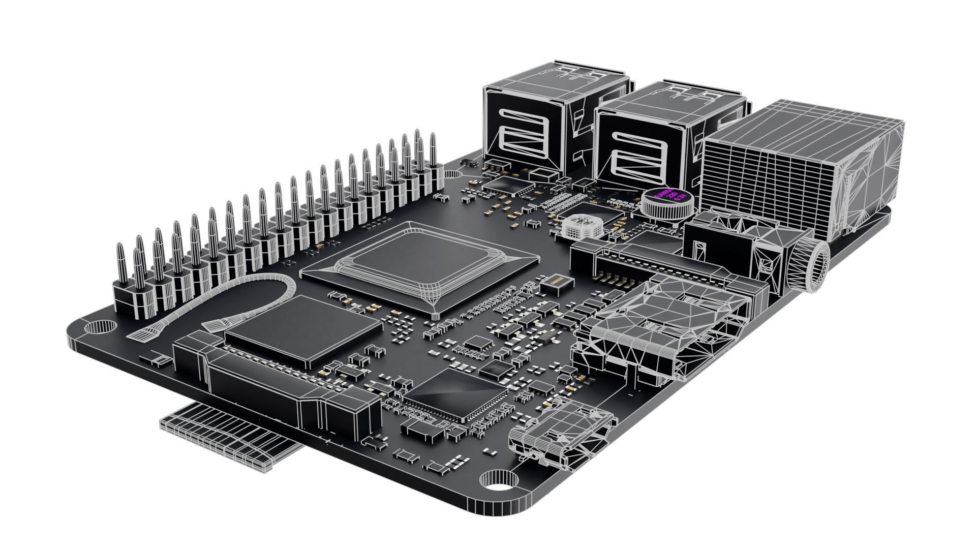 Asus Thinker board 3D model_17