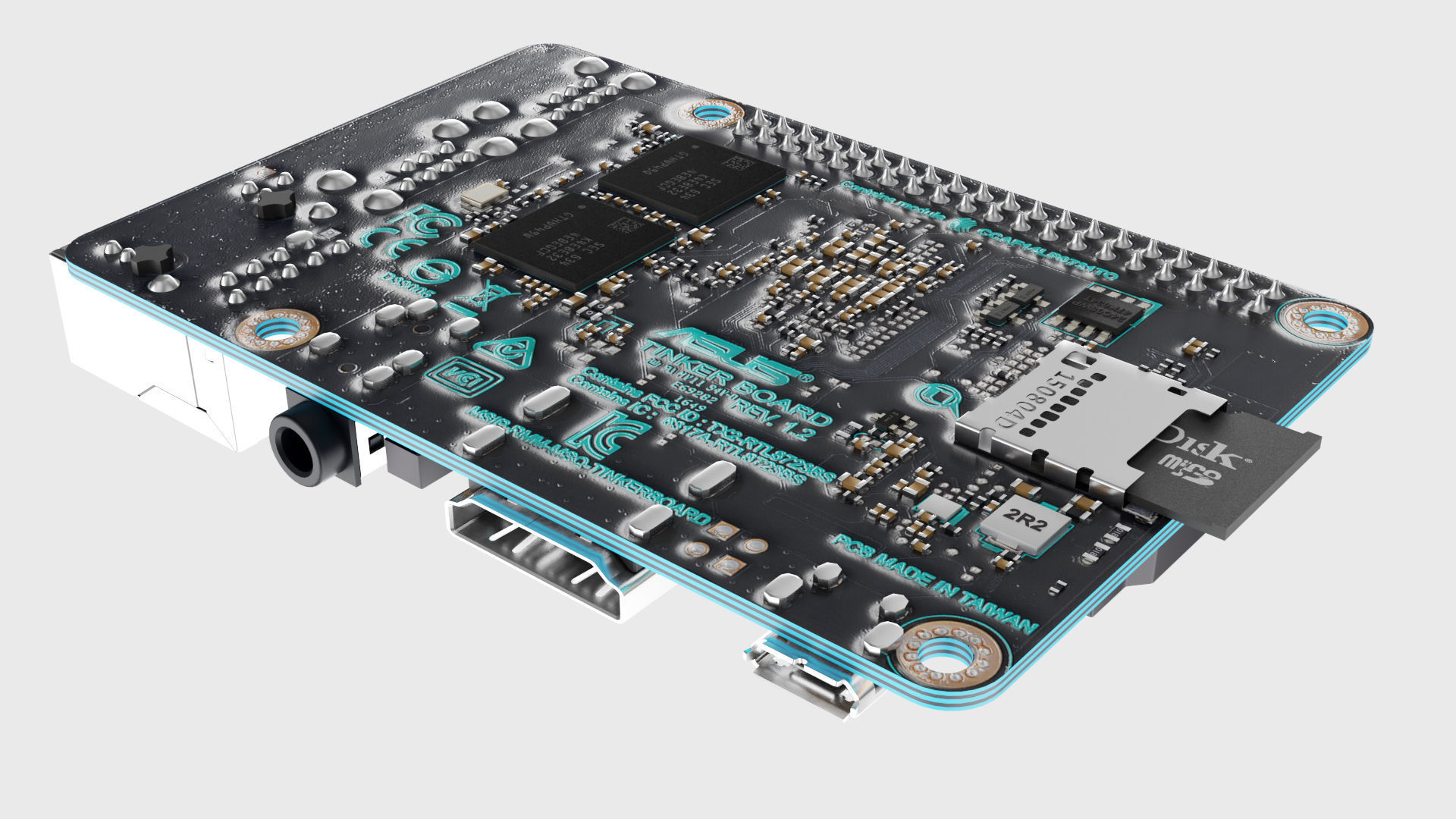 Asus Thinker board 3D model_5