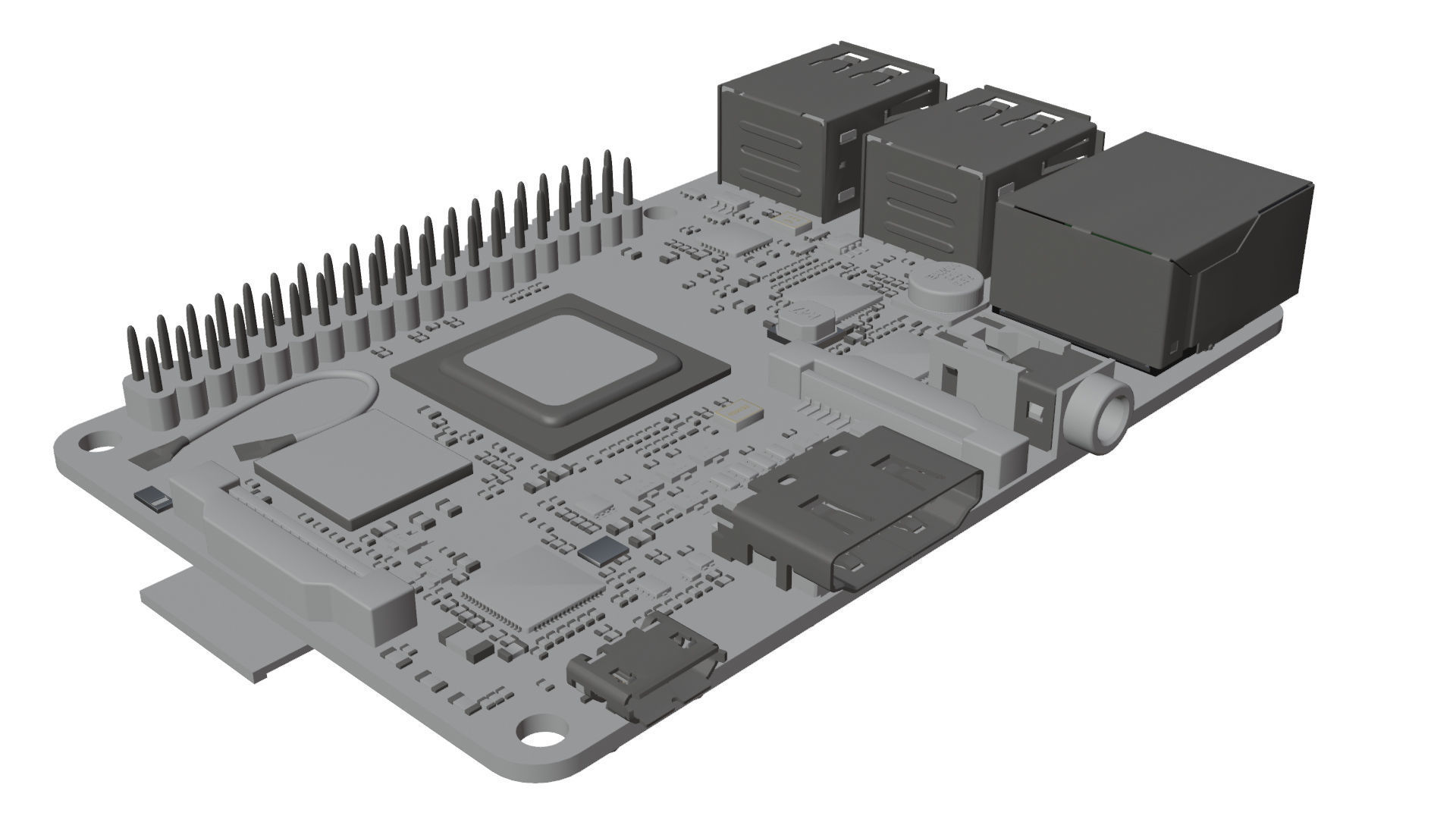 Asus Thinker board 3D model_10