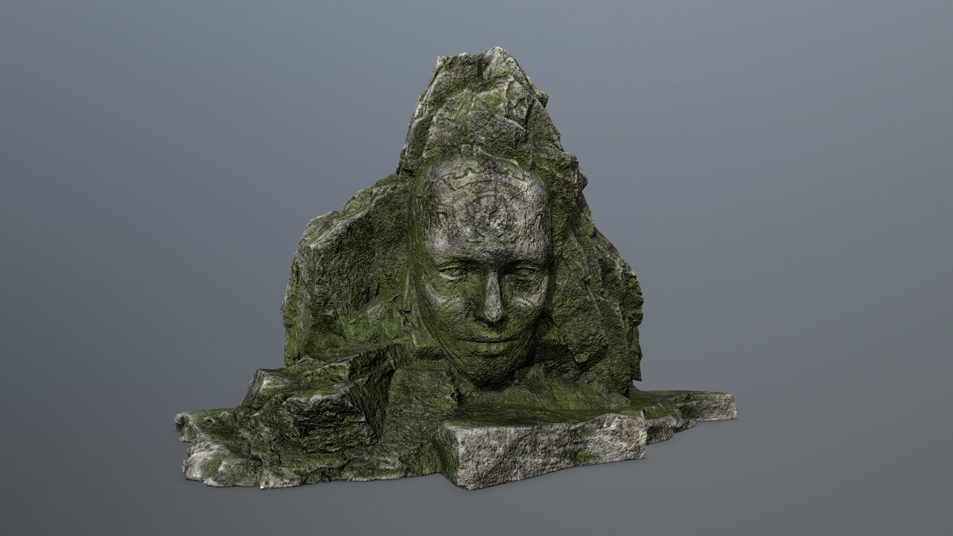 Mountain  face Low-poly 3D model_10