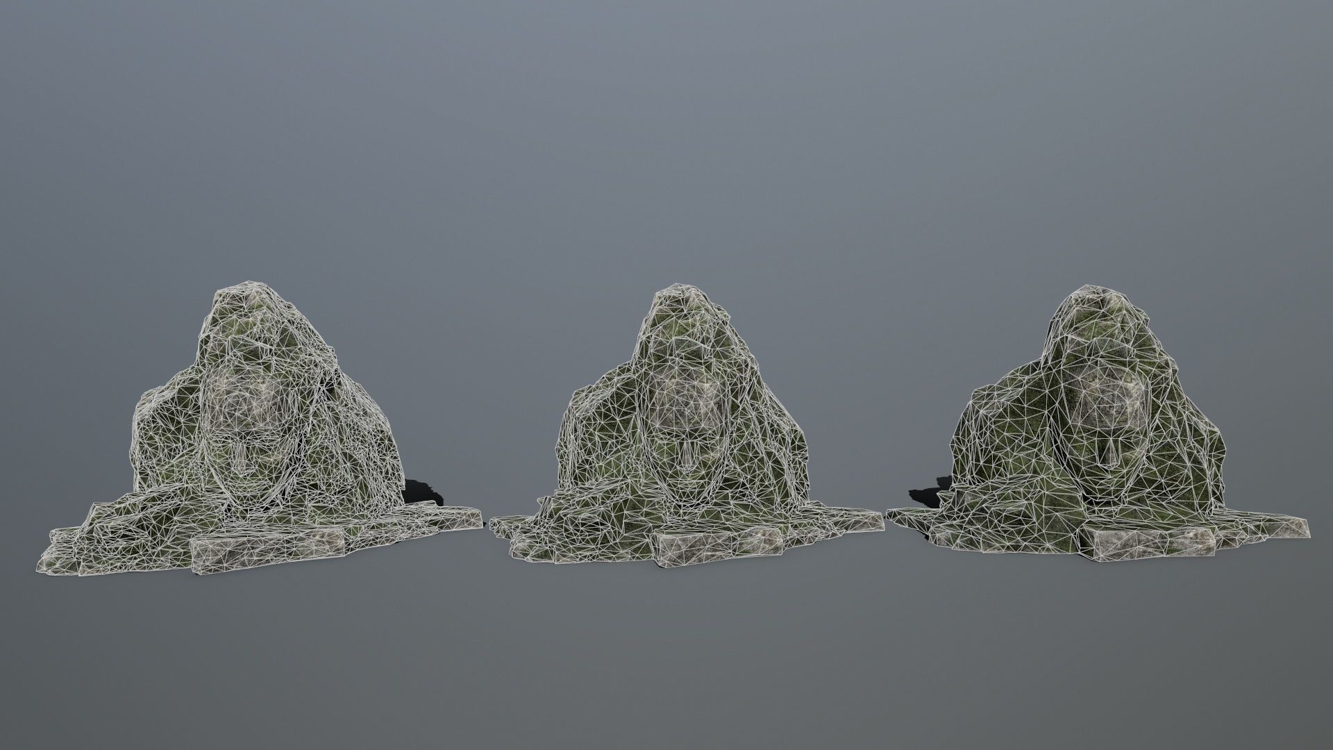 Mountain  face Low-poly 3D model_2