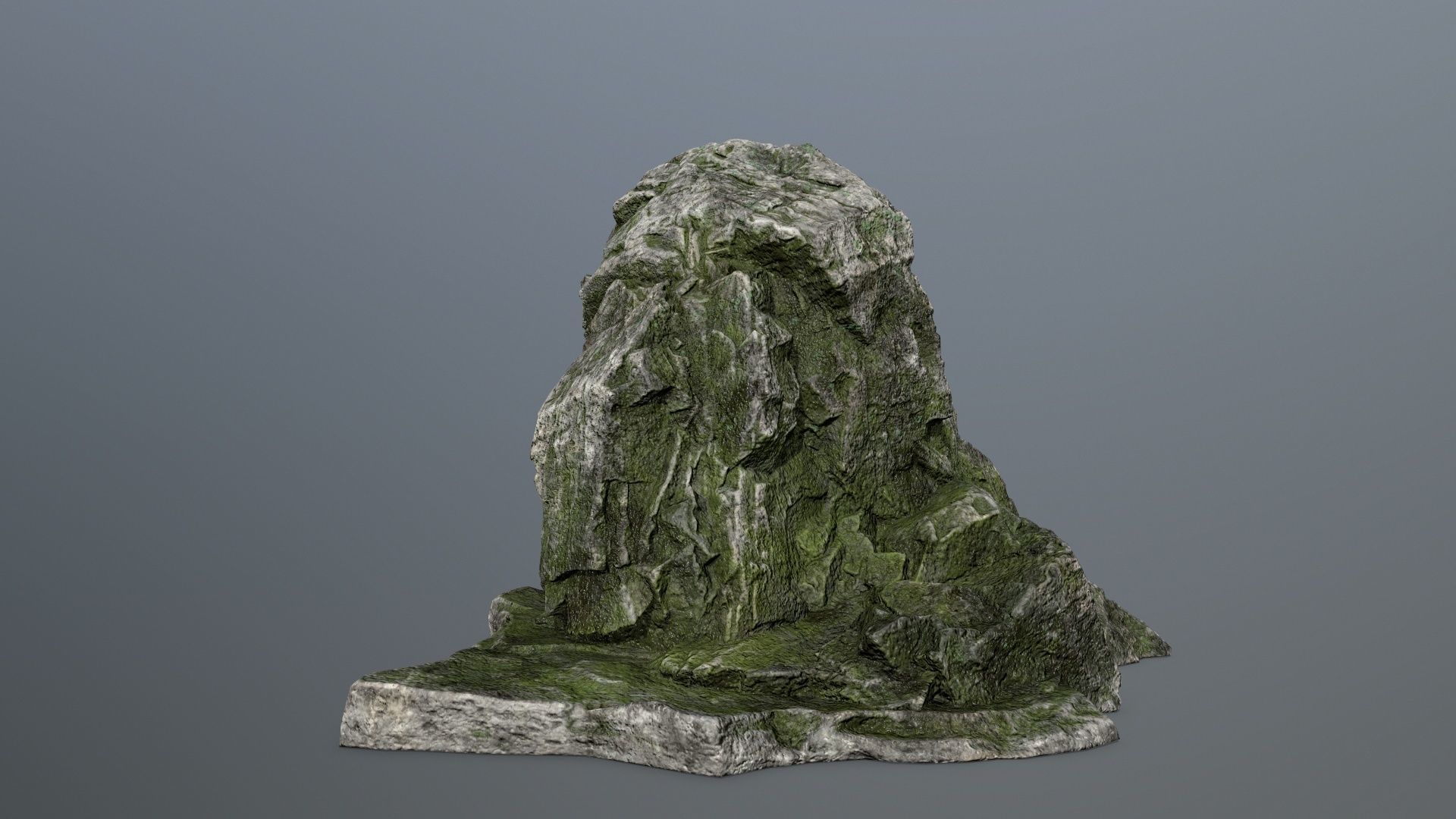 Mountain  face Low-poly 3D model_5