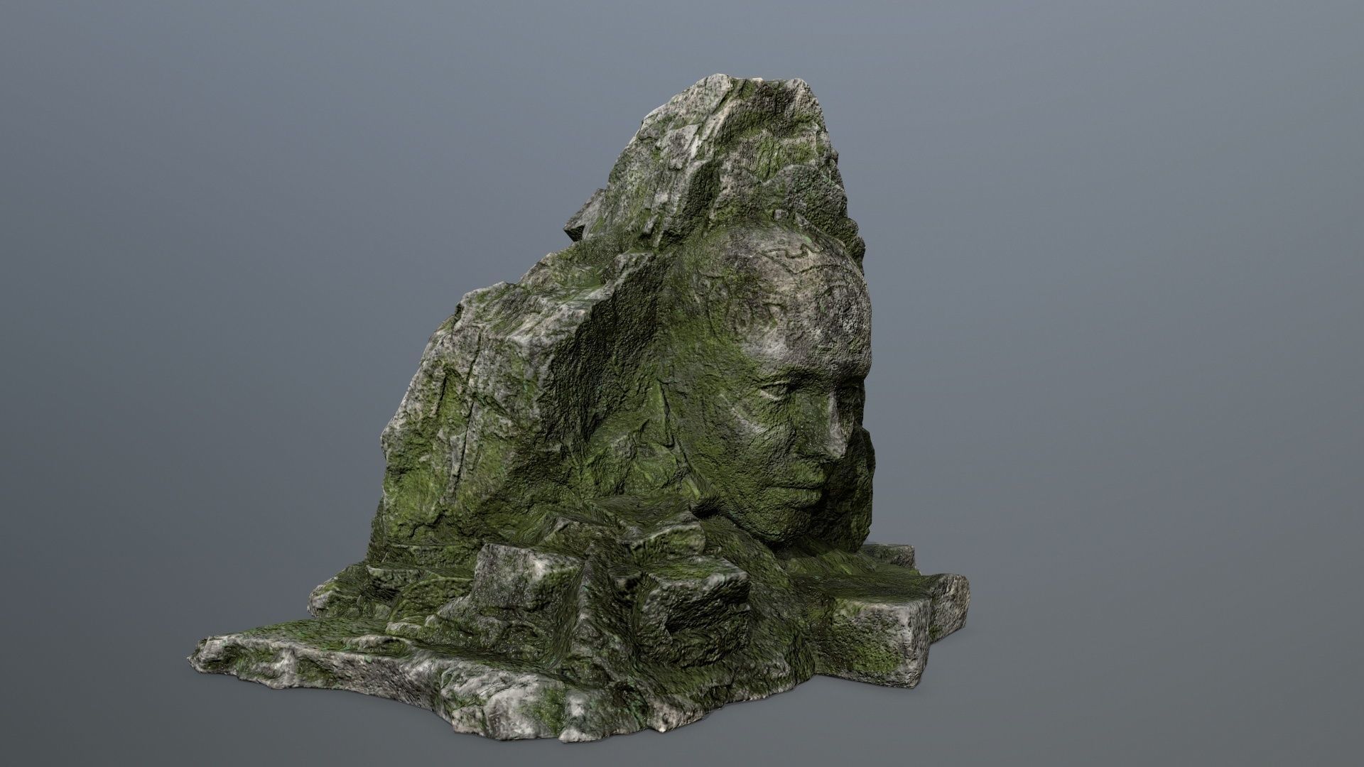 Mountain  face Low-poly 3D model_9