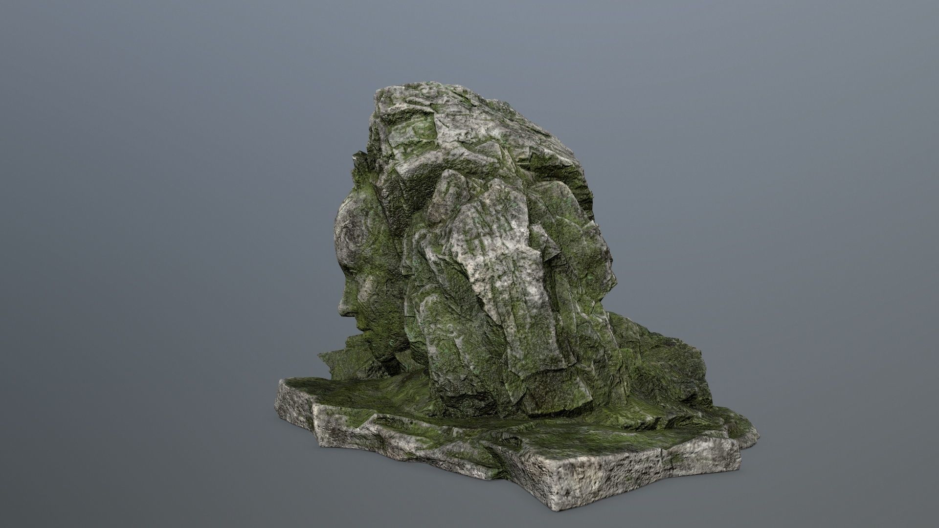 Mountain  face Low-poly 3D model_4