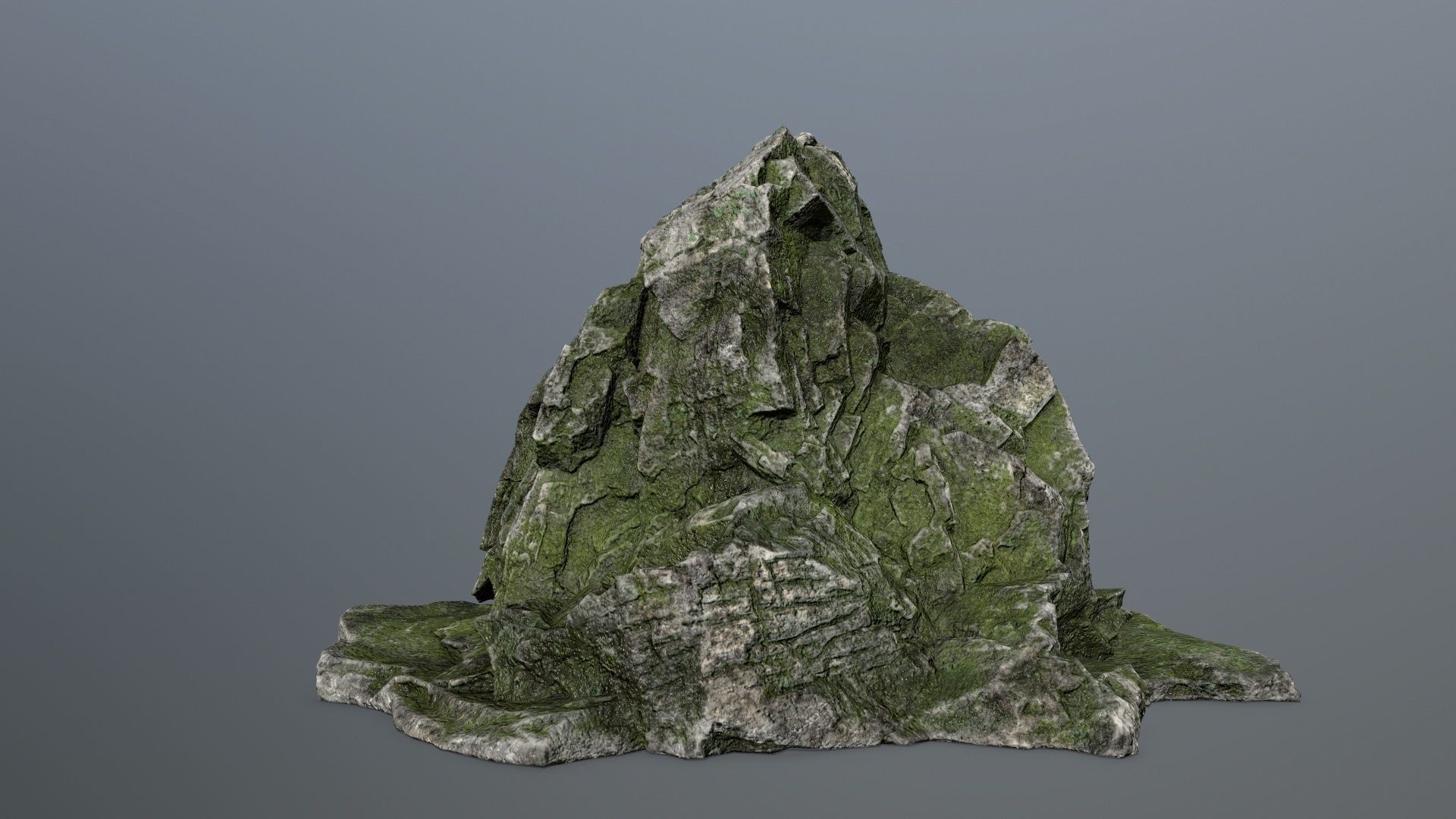 Mountain  face Low-poly 3D model_6