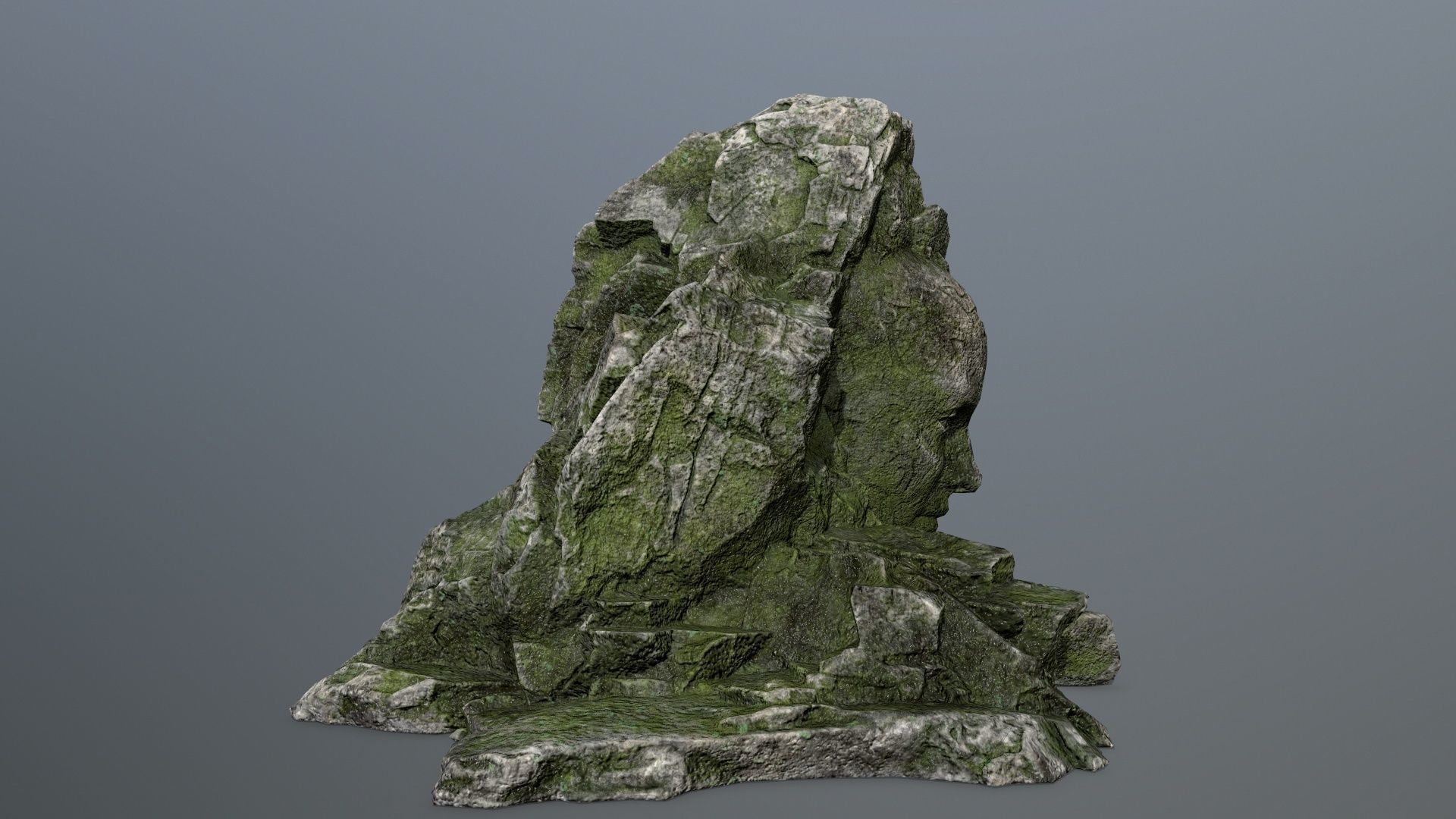 Mountain  face Low-poly 3D model_8