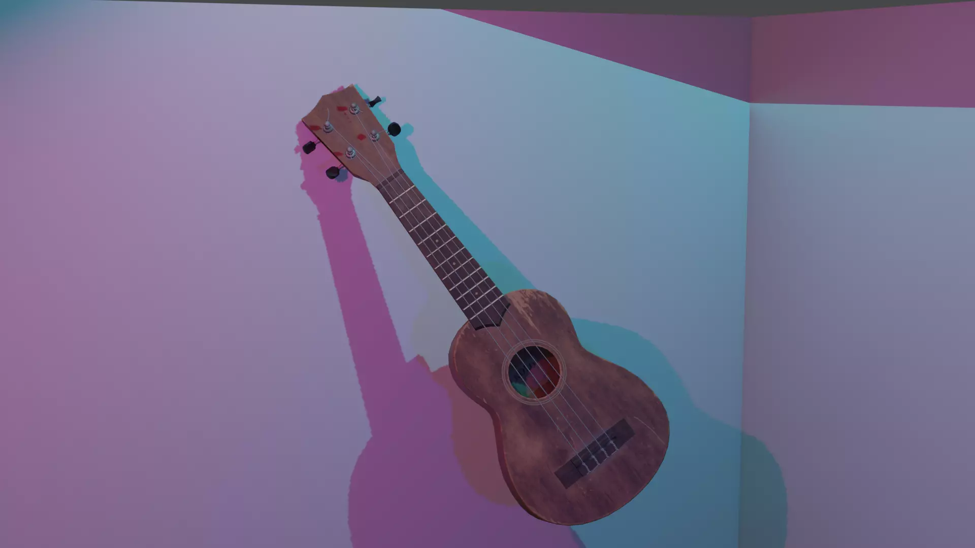 Classical Guitar Low-poly 3D model