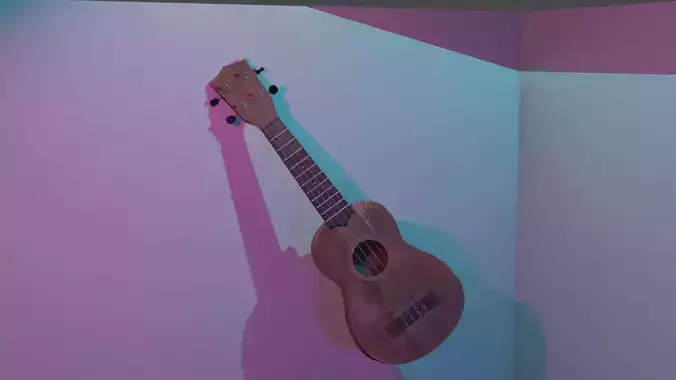 Classical Guitar Low-poly 3D model