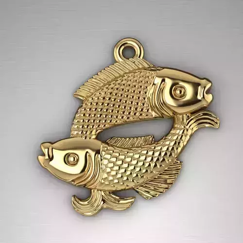 Stylish pendant  zodiac sign Pisces