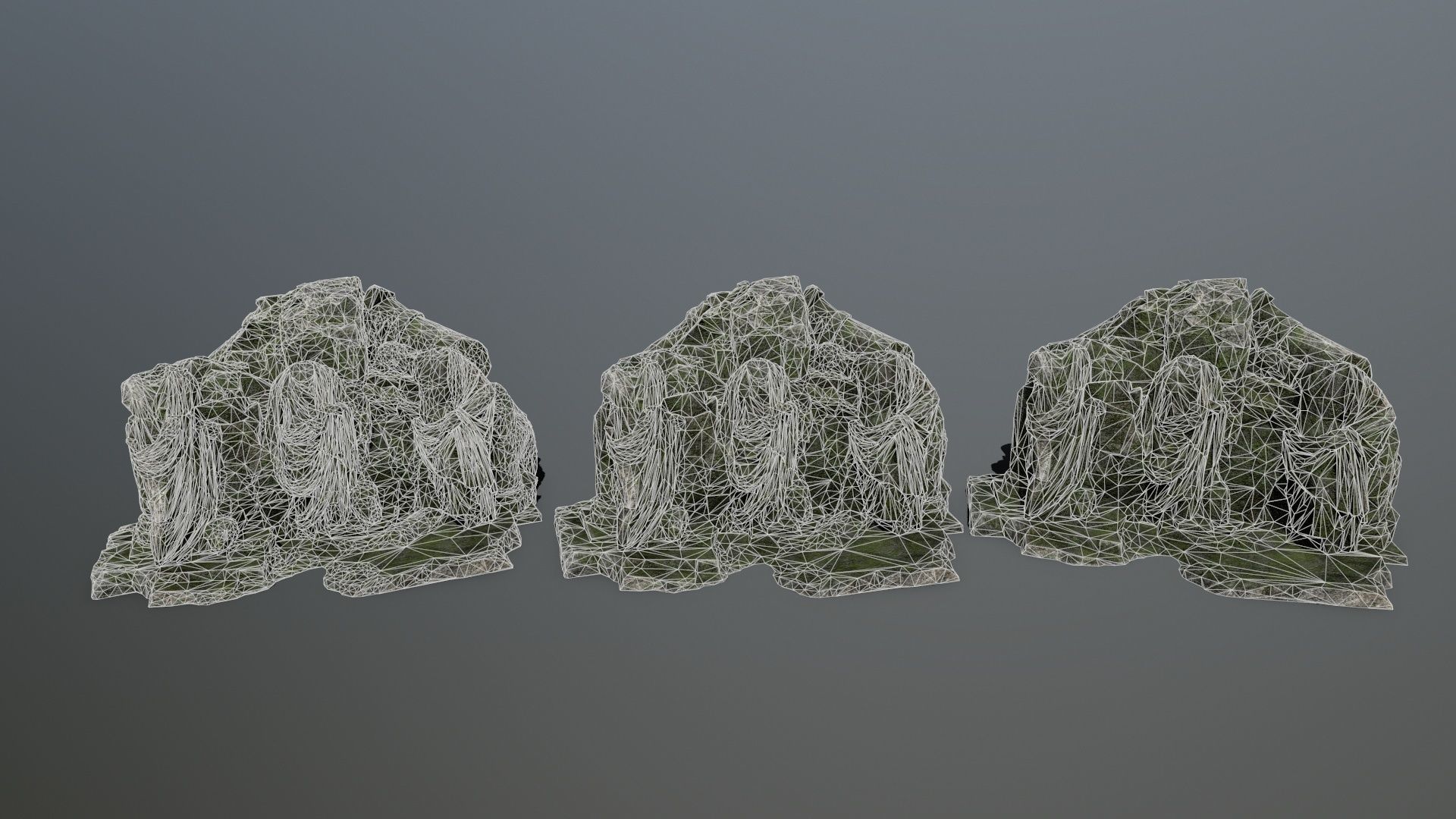 statue mountain Low-poly 3D model_2