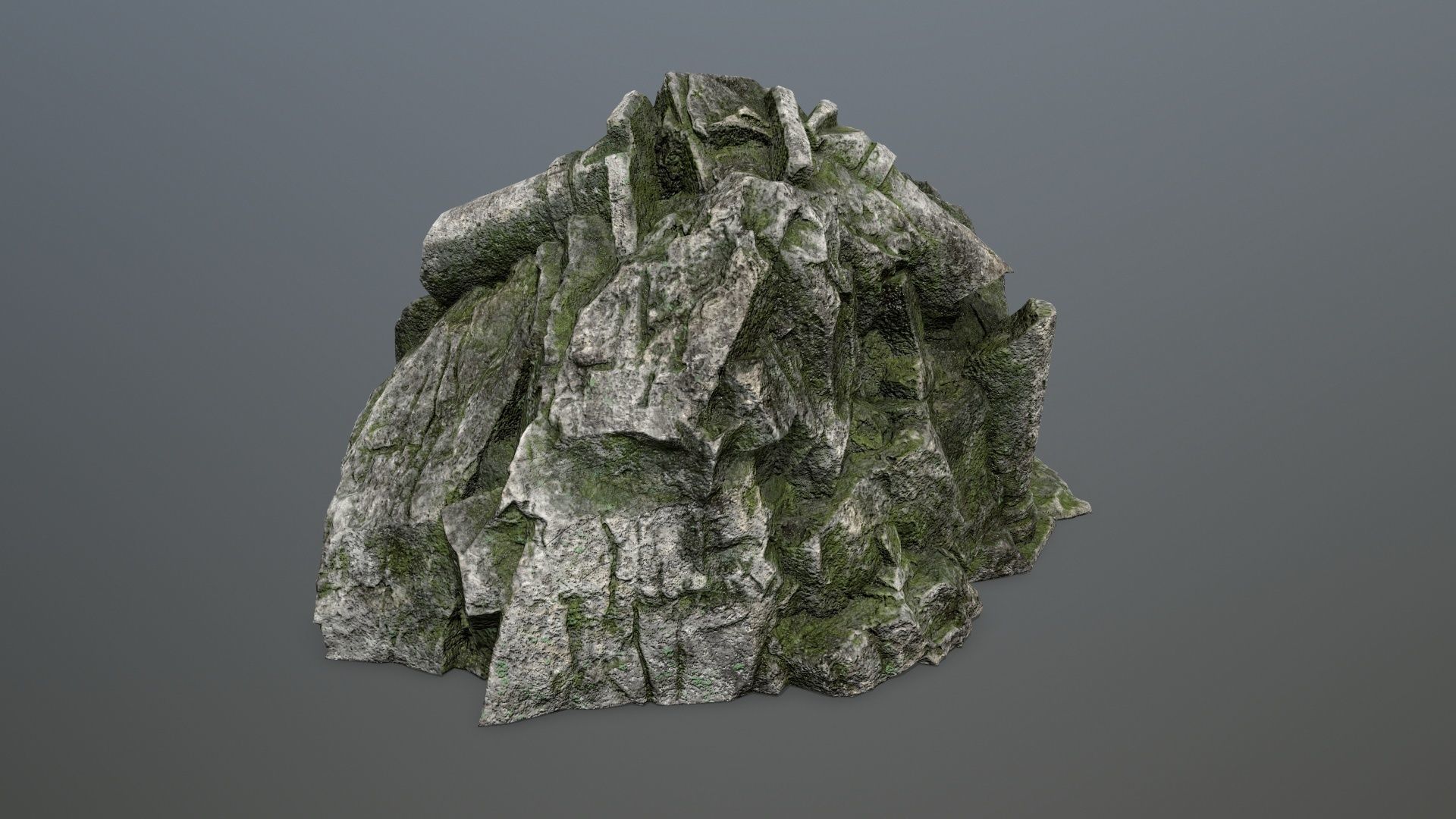 statue mountain Low-poly 3D model_6