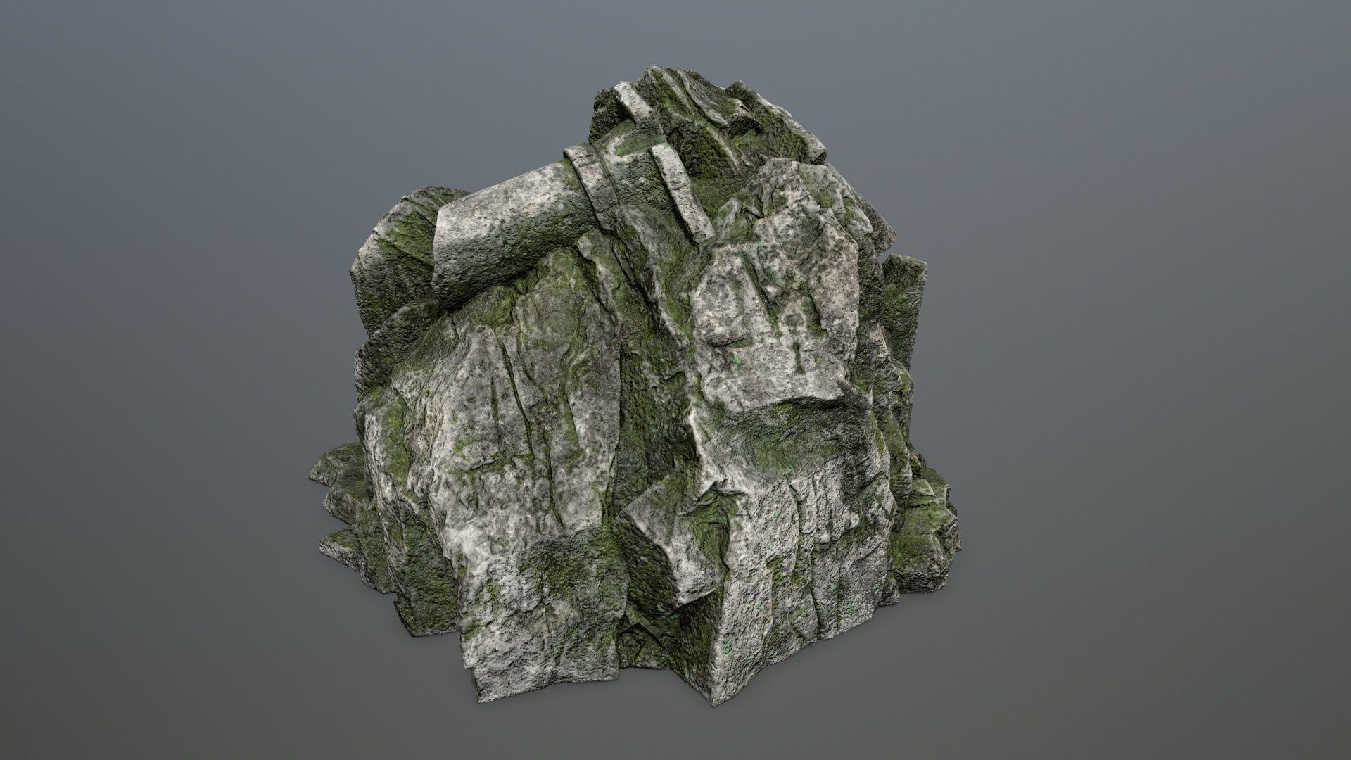 statue mountain Low-poly 3D model_5