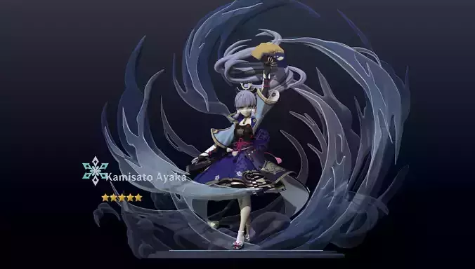 Kamisato Ayaka 3D Statue Model Ztl ZPR OBJ STL Blend file