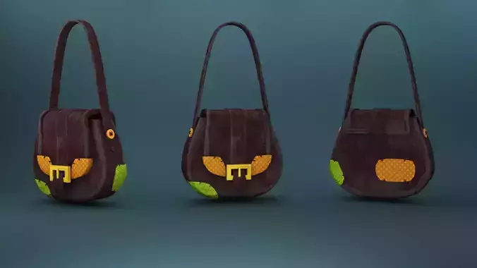3d Stylized bag Low-poly 3D model