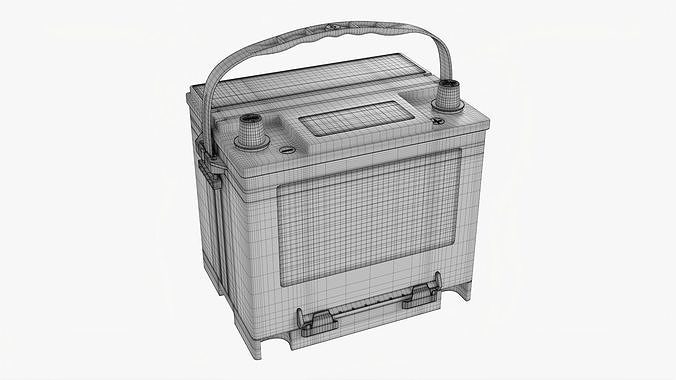 Delphi MaxStart AGM Car Battery 3D model 7