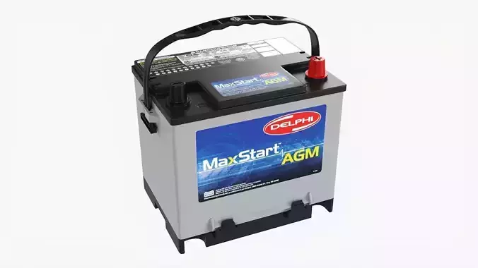 Delphi MaxStart AGM Car Battery 3D model
