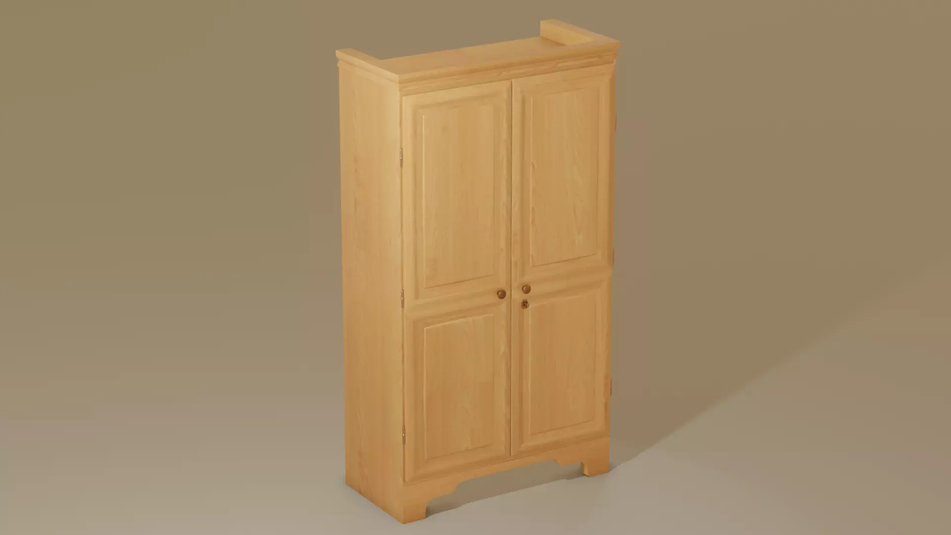 Rustic wardrobe Free 3D model_0