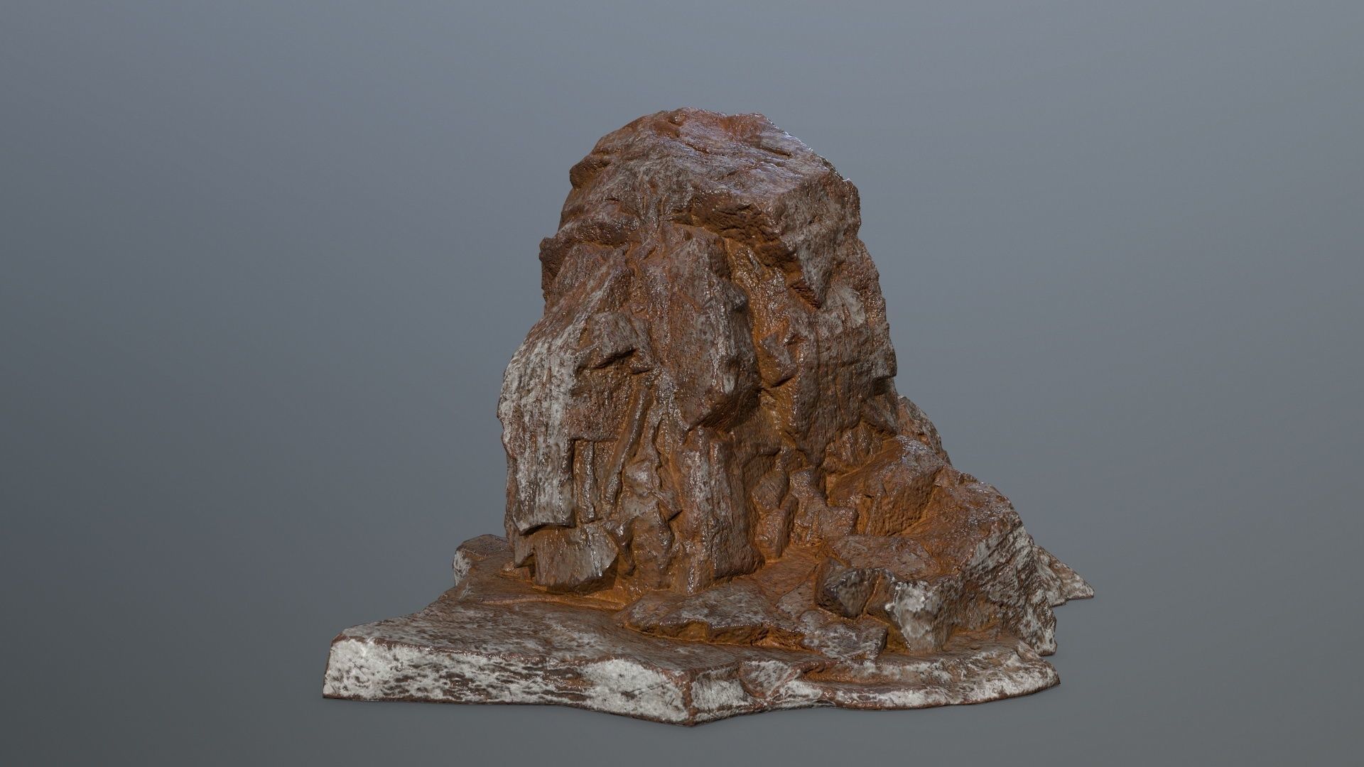 Mountain face Low-poly 3D model_8