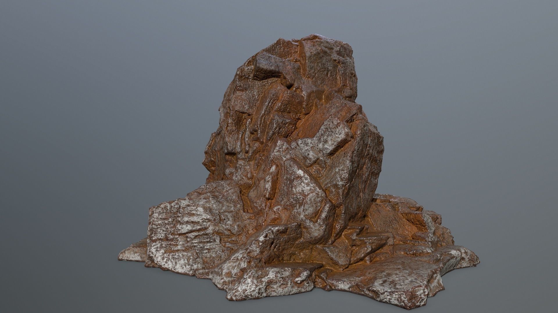Mountain face Low-poly 3D model_6