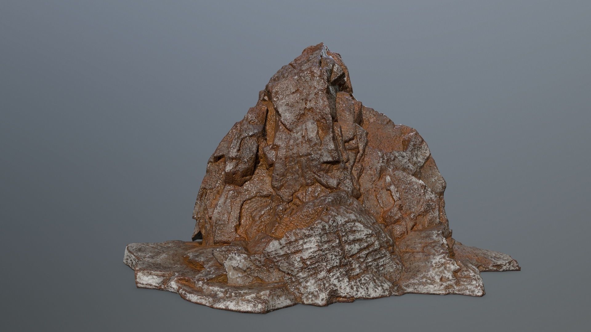Mountain face Low-poly 3D model_7