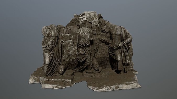 statue rock Low-poly 3D model