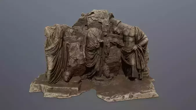 statue mountain  Low-poly 3D model