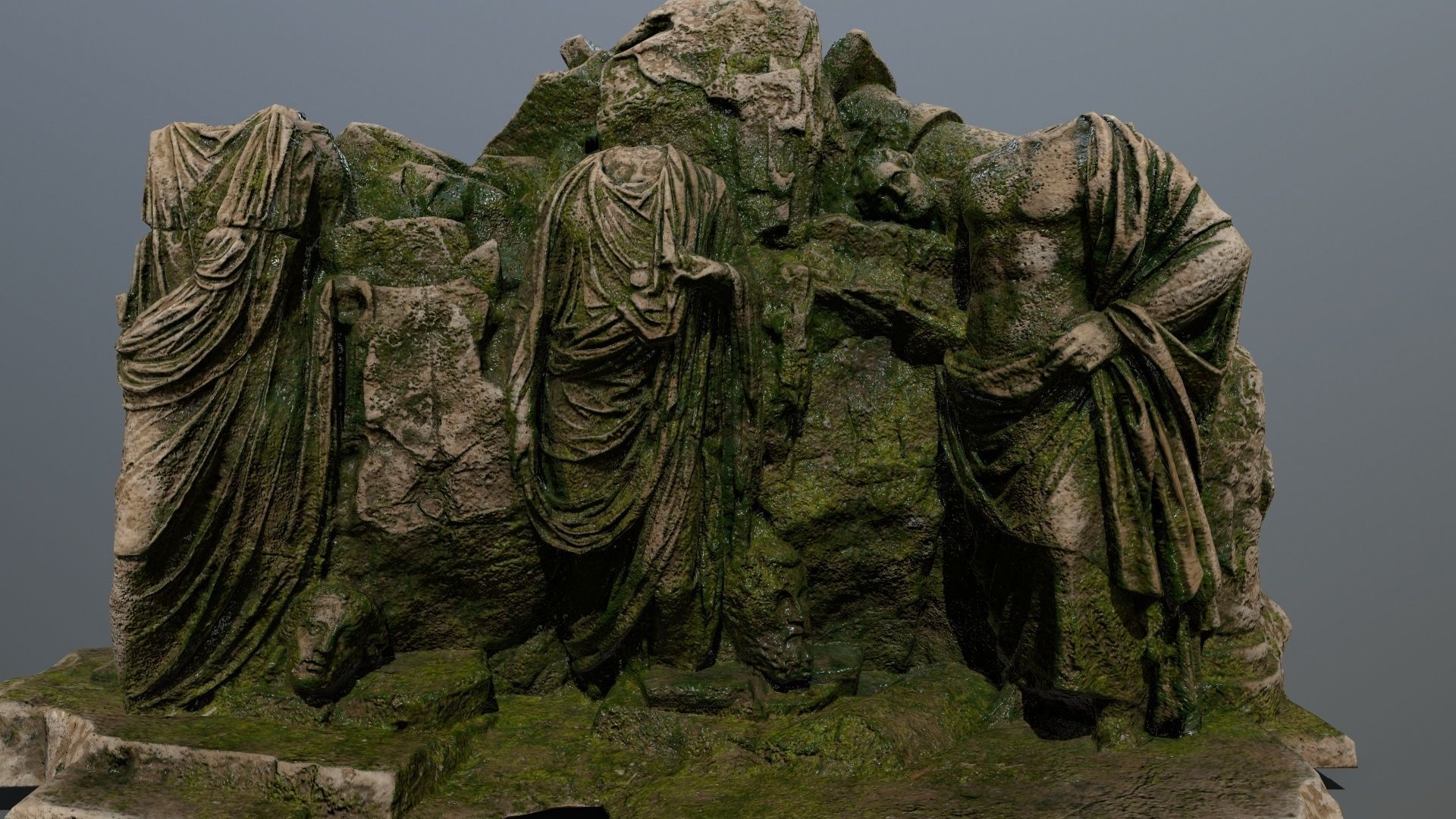 statue mountain  Low-poly 3D model_10