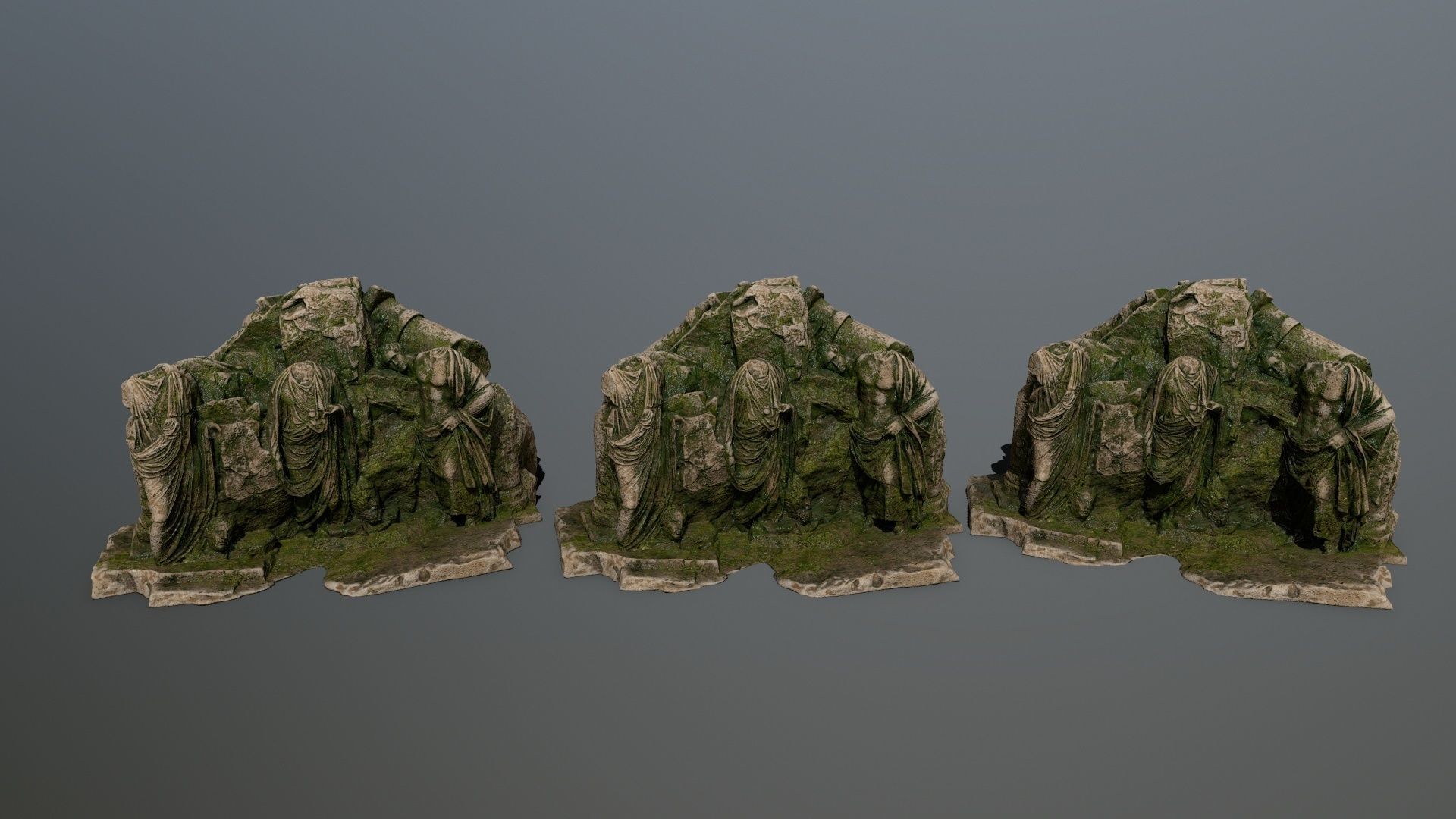 statue mountain  Low-poly 3D model_1