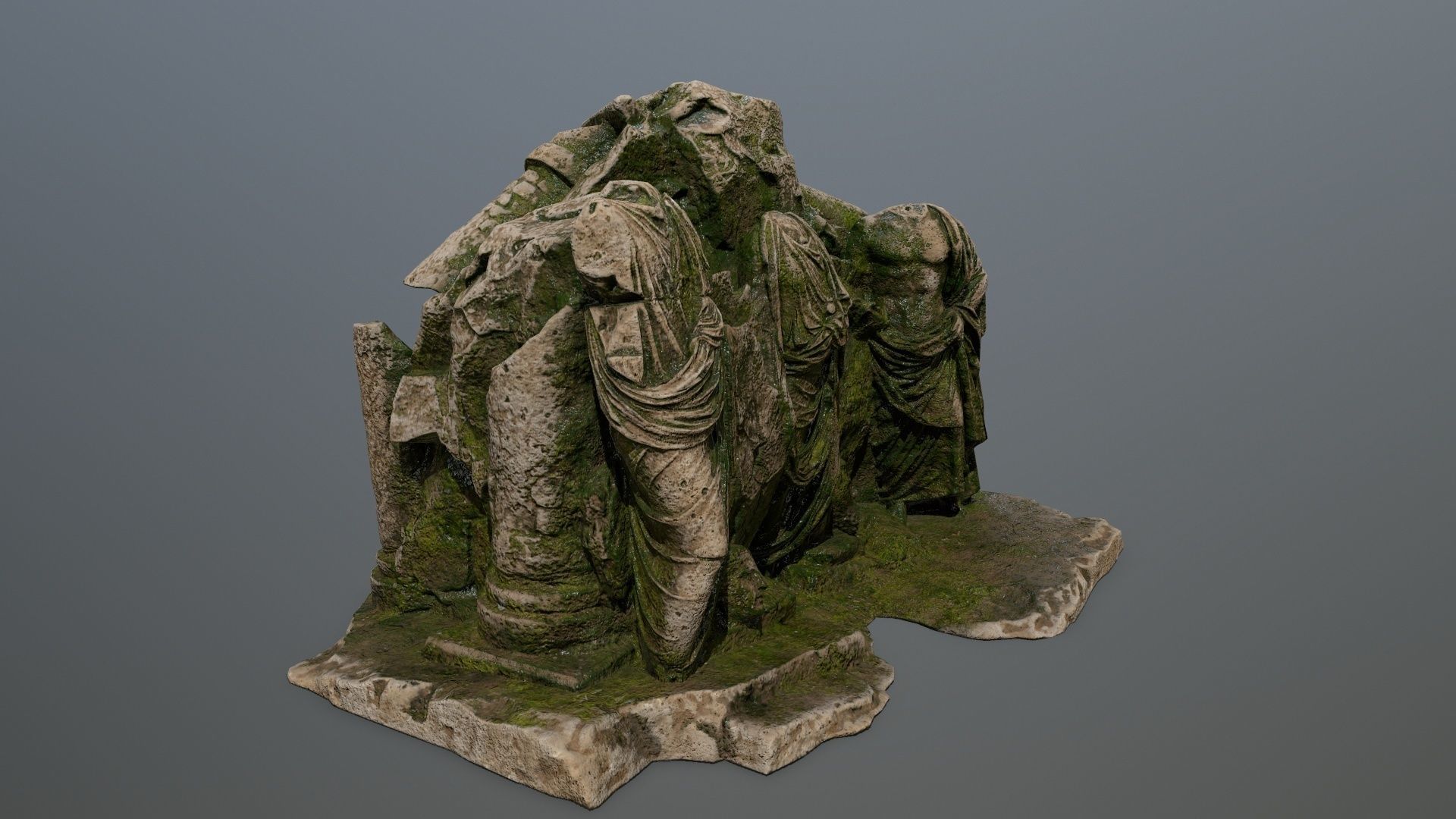 statue mountain  Low-poly 3D model_8