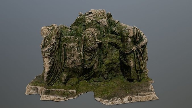 statue mountain  Low-poly 3D model