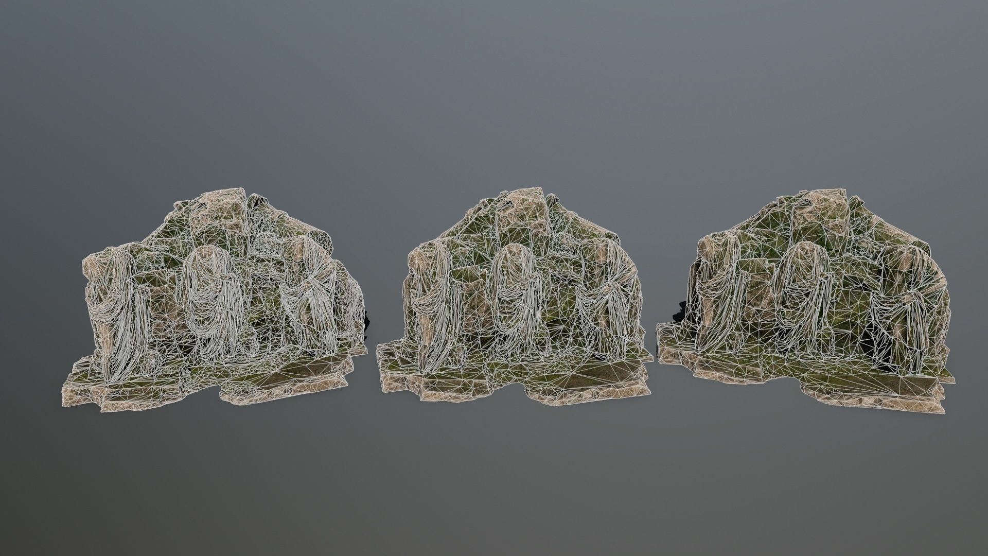 statue mountain  Low-poly 3D model_2