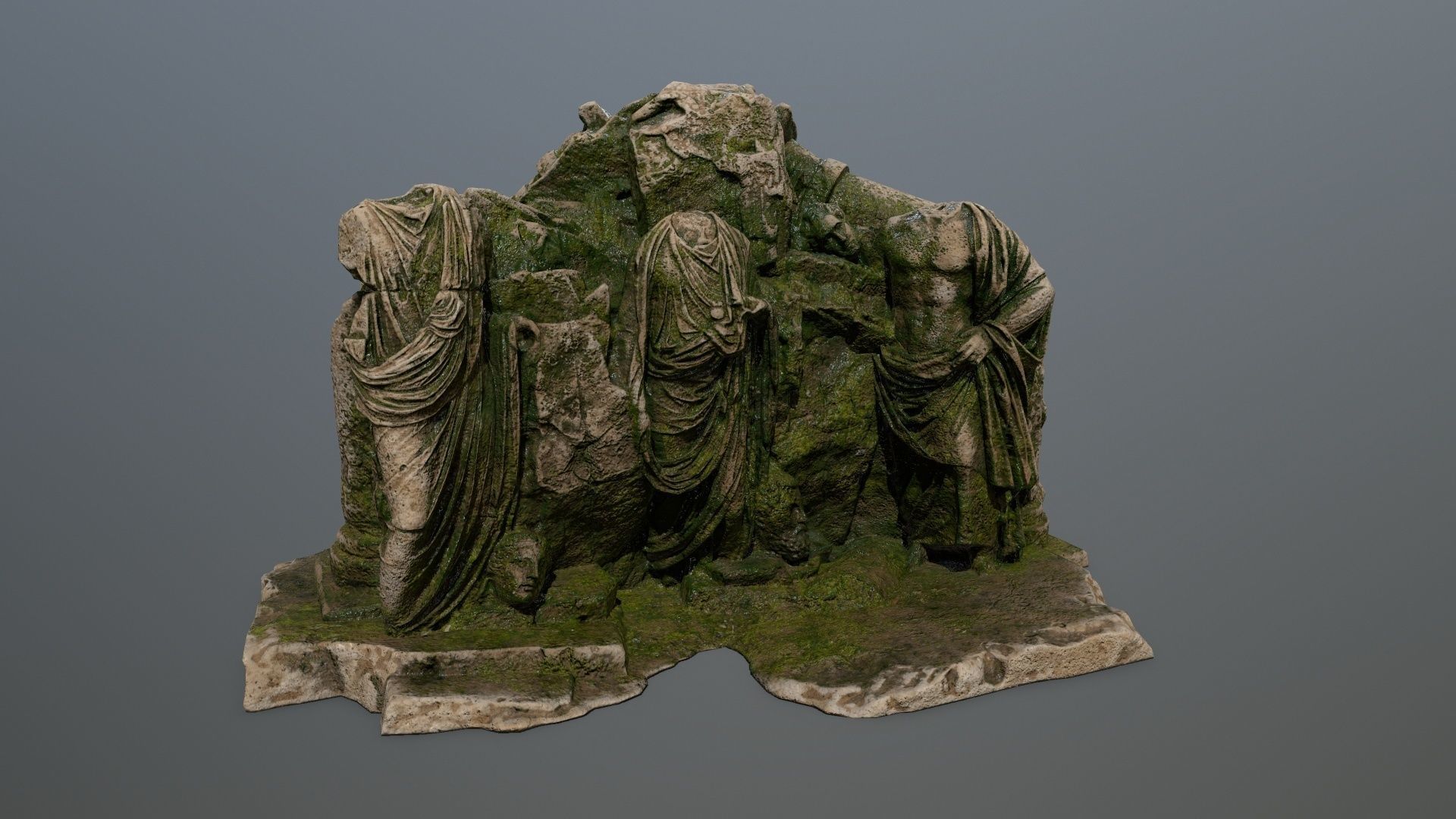 statue mountain  Low-poly 3D model_9