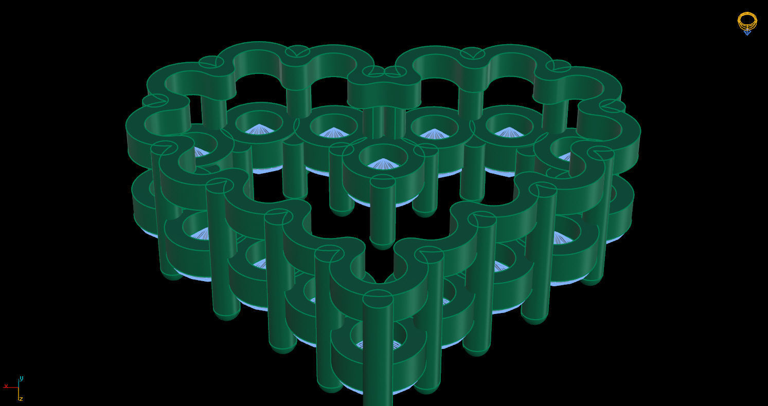 Pendant Heart 3D print model_10