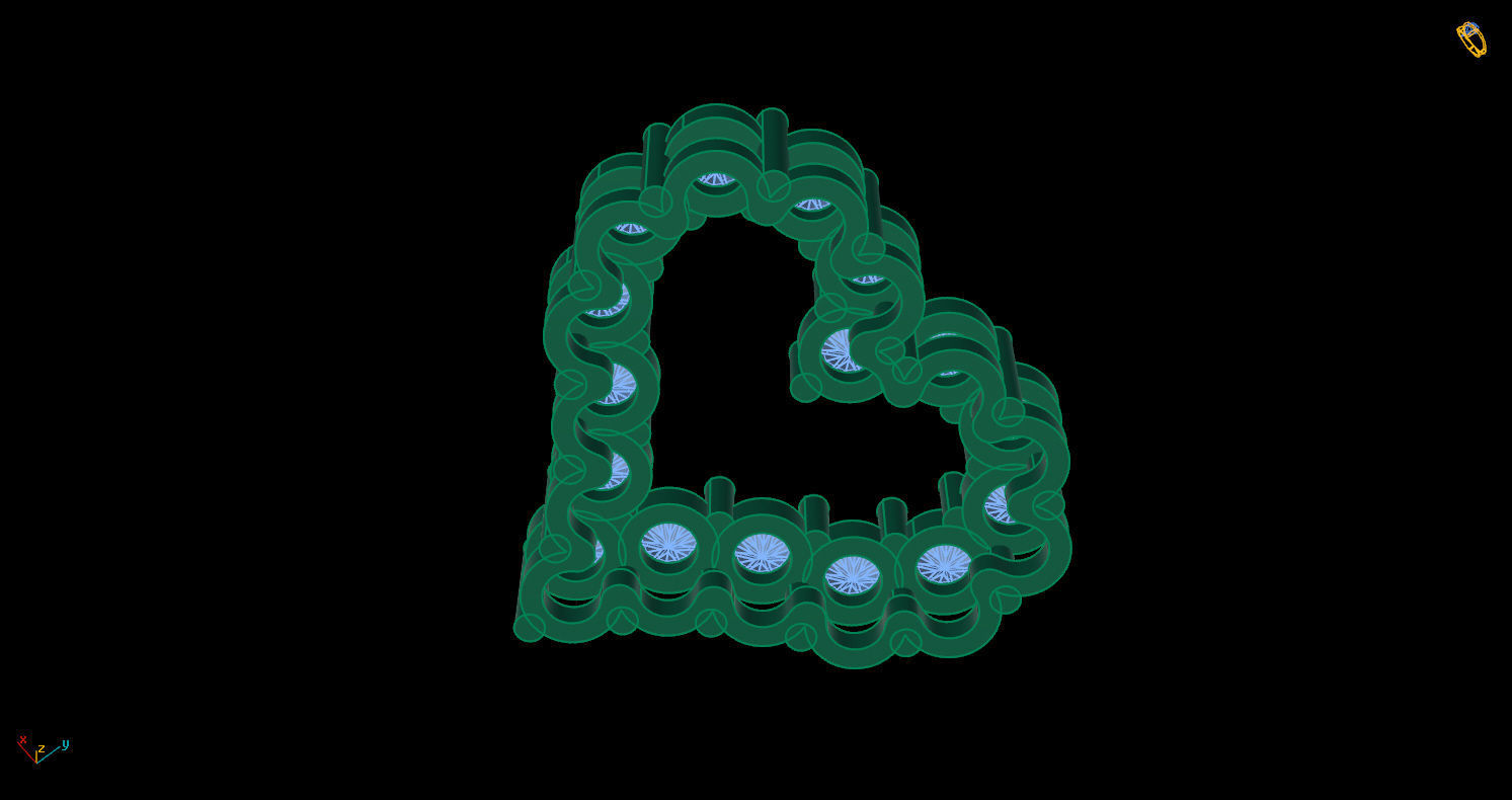 Pendant Heart 3D print model_8